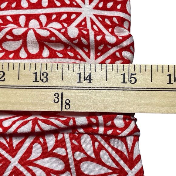 BODEN Amelie Jersey Dress Red Flame Scarlet Mosaic Size 10 EUC Short Sleeve - Picture 14 of 16